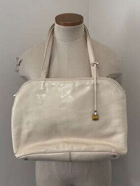 Hobo International Cream Leather Shoulder Bag Handbag